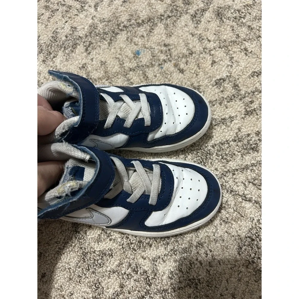 Boys Blue And White Nike Shoes Size 10C